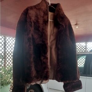 1960 Mouton jacket Chocolate Brown size 10/12